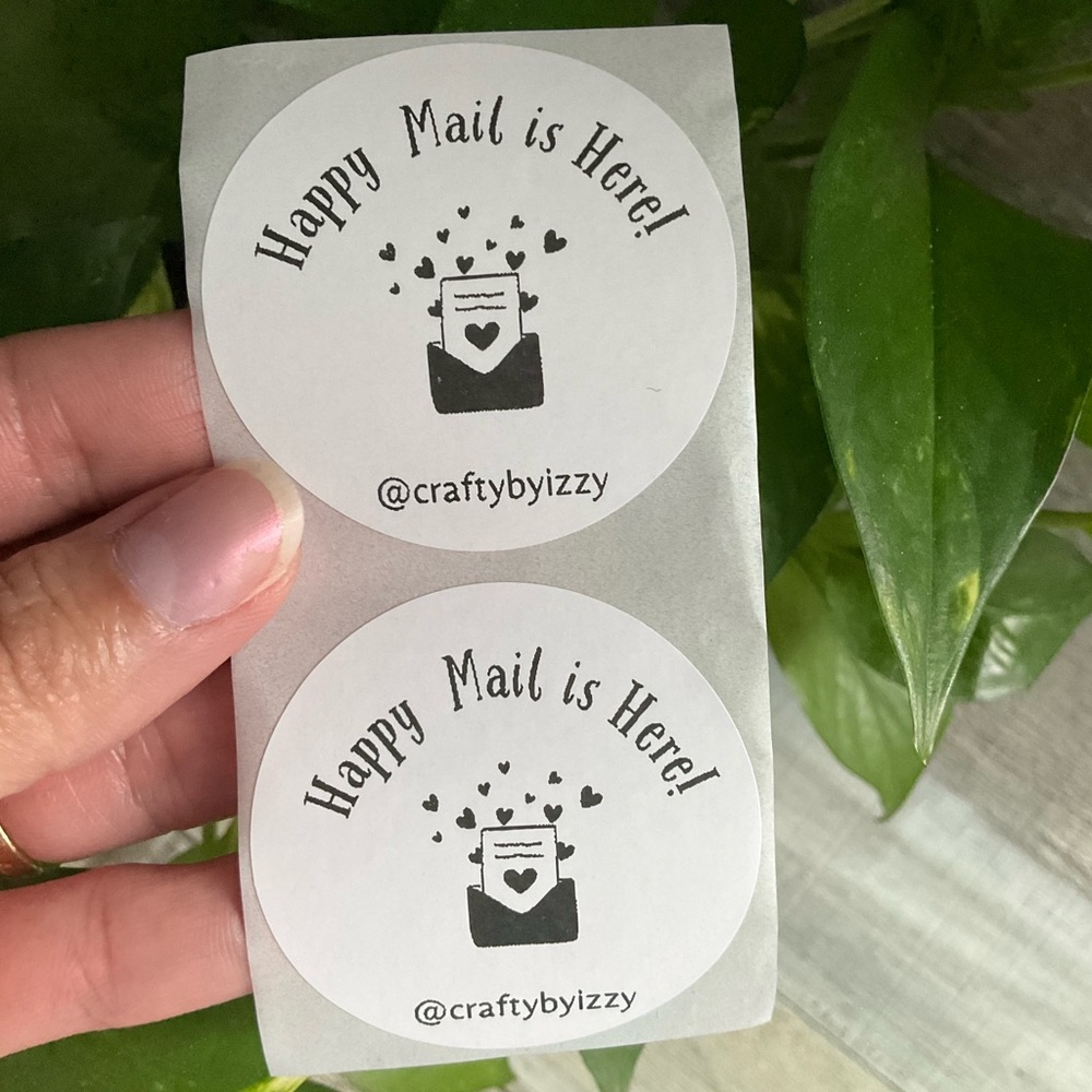 100 Thank You Stickers Happy Mail Is Here